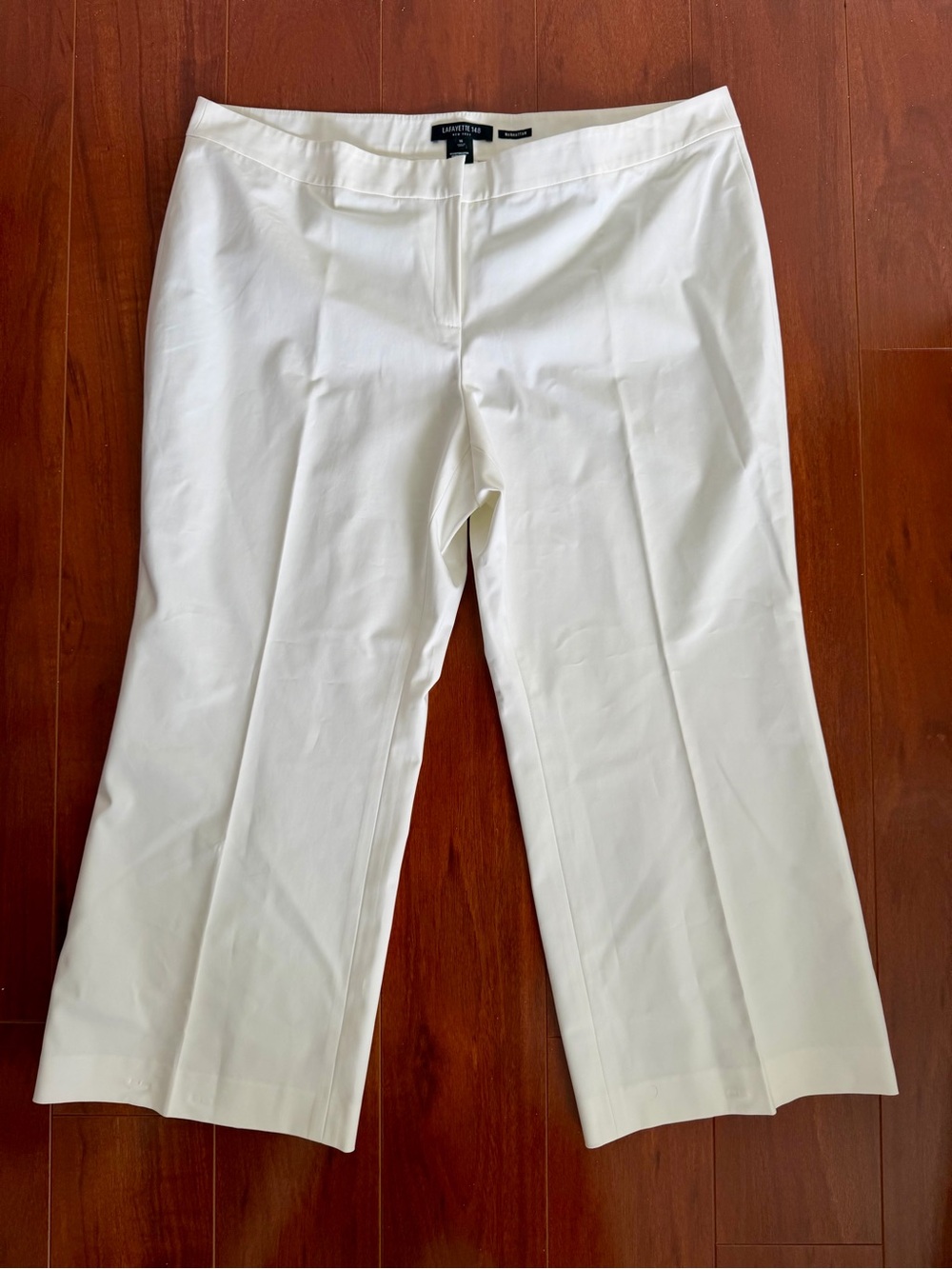 Lafayette 148 NY White Manhattan Cropped Pants 16